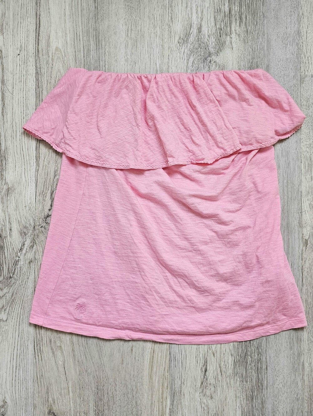 Lilly Pulitzer Pima Cotton Ruffle Strapless Top